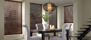 wood blinds dining room
